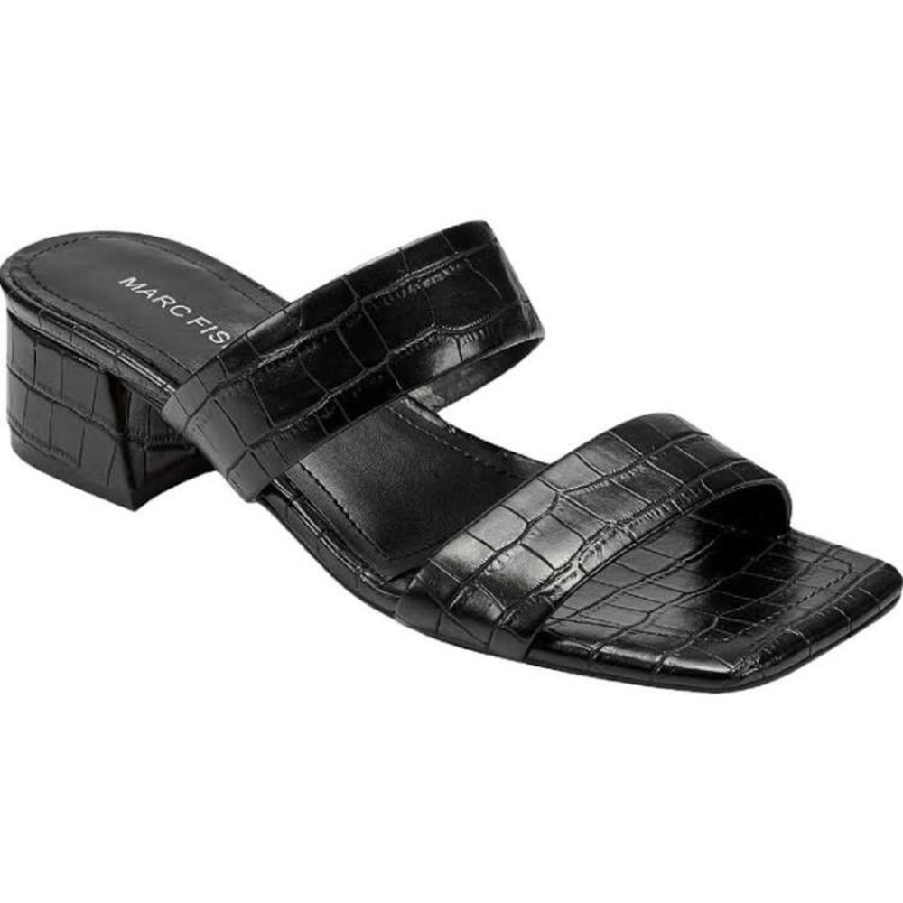 Marc Fisher Black Block Heel Sandals! Size 8.5.